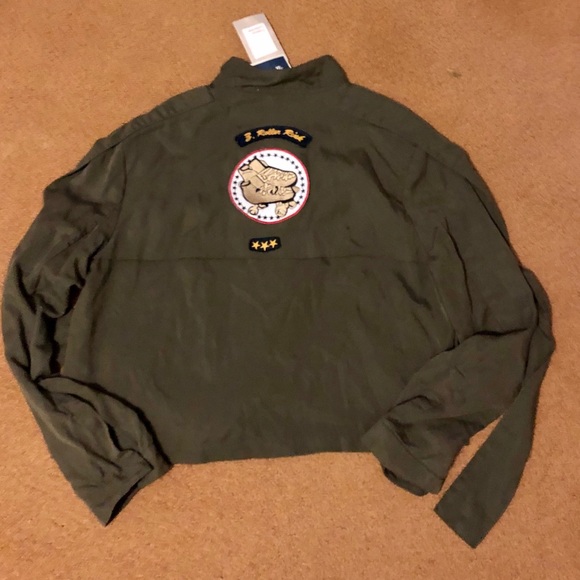 Zara Trafaluc Patch Military Style Shirt Jacket - Picture 4 of 7